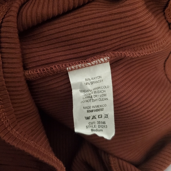 Bodycon Midi Dress Longsleeve Brown - Picture 8 of 8